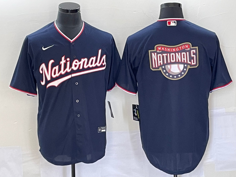 Men's Washington Nationals Navy Alternate Replica Team Jersey1