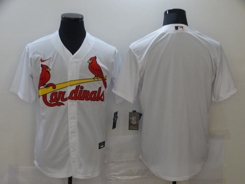 Men's St. Louis Cardinals White Home Replica Blank Jersey1