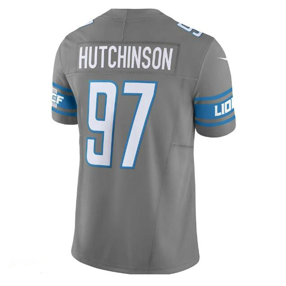 D.Lions #97 Aidan Hutchinson Vapor F.U.S.E. Limited Jersey - Silver Stitched American Football Jerseys