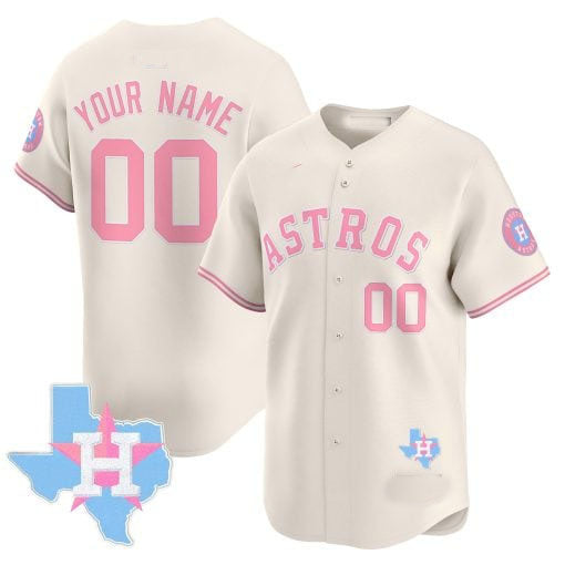 Custom Houston Astros Bubblegum Blue Vapor Premier Limited �?All Stitched Baseball Jersey