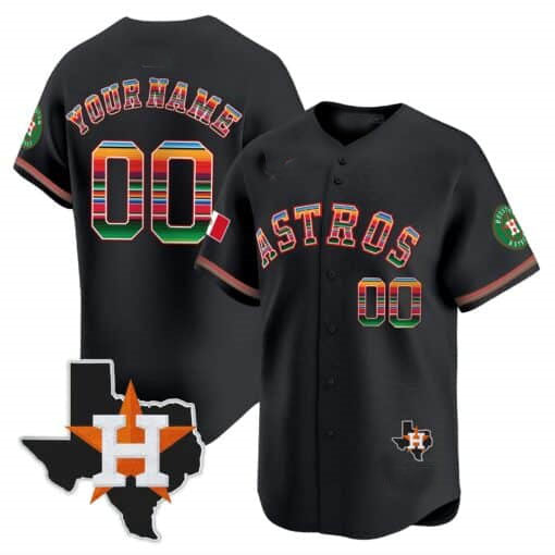 Custom Houston Astros Mexico Texas Patch Vapor Premier Limited �?All Stitched Baseball Jersey