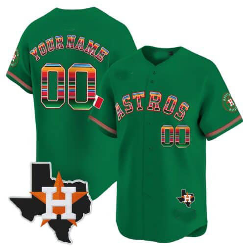 Custom Houston Astros Mexico Texas Patch Vapor Premier Limited �?All Stitched Baseball Jersey