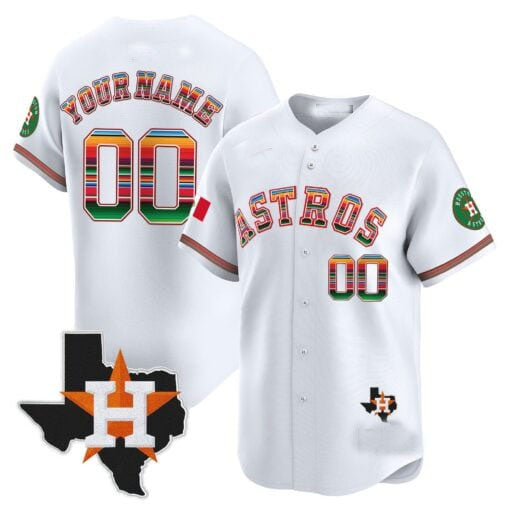 Custom Houston Astros Mexico Texas Patch Vapor Premier Limited �?All Stitched Baseball Jersey