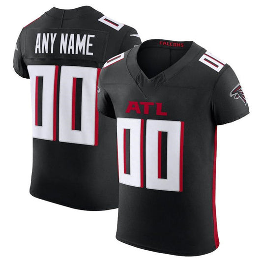 Custom A.Falcons Black Scarlet Vapor F.U.S.E. Elite Jersey Stitched American Football Jerseys