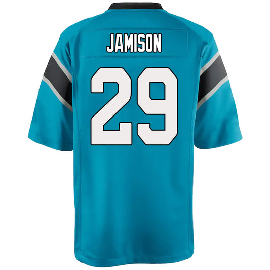 C.Panthers #29 D'Shawn Jamison blue Team Game Jersey Football Stitched Jersey