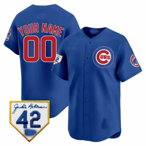 Custom Chicago Cubs 2024 Jackie Robinson Patch Vapor Premier Limited V2– All Stitched Baseball Jersey