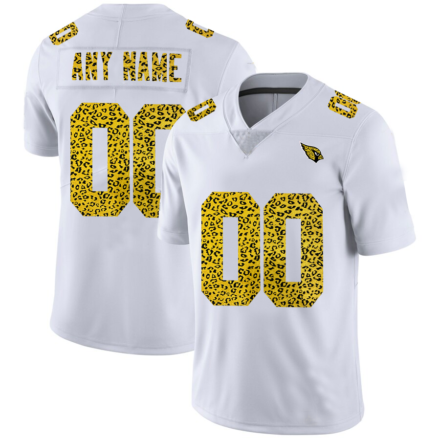 Custom A.Cardinal Jersey White Limited Vapor White Leopard Print Fashion Jerseys