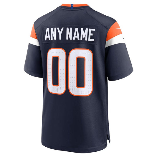 Custom D.Broncos Alternate Game Jersey - Navy American Football Jerseys