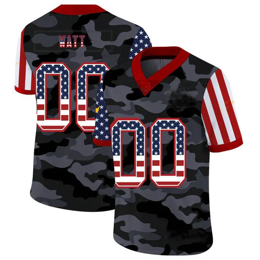 Custom C.Bears American Team 32 and Number and Name 2020 Camo Salute to Service Limited Jersey Stitched Jersey Football Jerseys