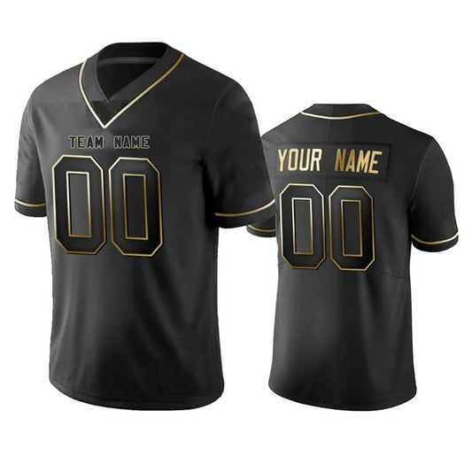Custom L.Raiders Any Team and Number and Name Black Golden Edition Stitched American Football Jerseys