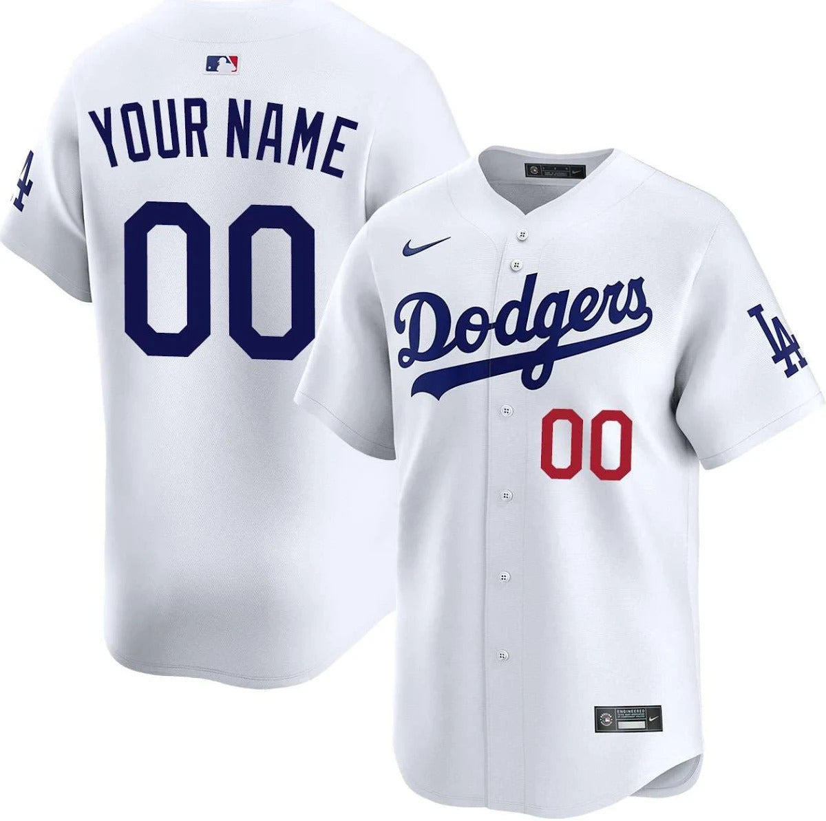 Custom Los Angeles Dodgers Jersey - White