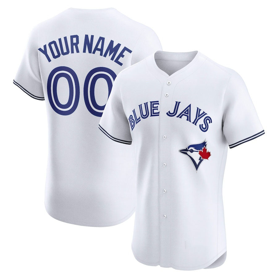 Custom Toronto Blue Jays Home Elite Jersey �?White Stitched Baseball Jersey