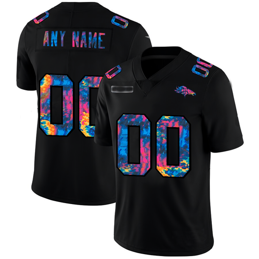 Custom D.Broncos Multi-Color Black 2020 Crucial Catch Vapor Untouchable Limited Jersey Stitched Jersey American Football Jerseys