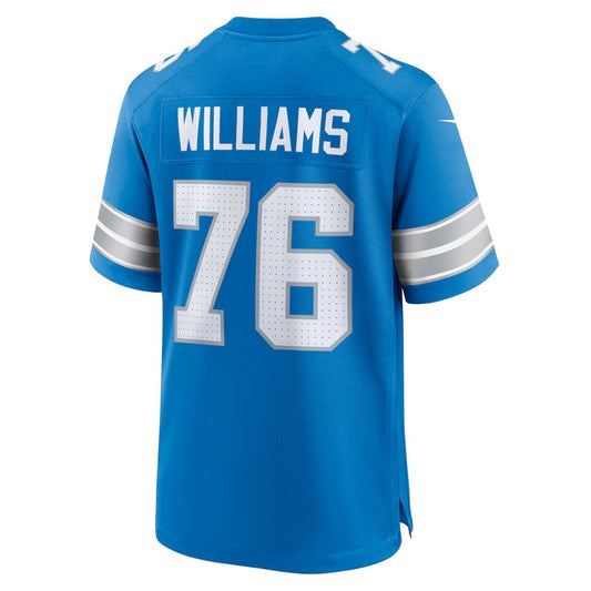 D.Lions #76 Raequan Williams Blue Team Game American Football Jerseys
