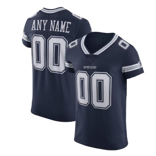 Custom D.Cowboys Navy Vapor Elite Jersey Stitched Football Jerseys