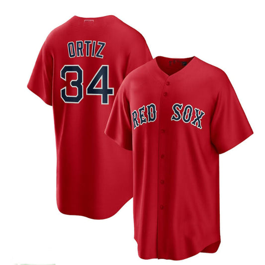 Boston Red Sox #34 David Ortiz Alternate Replica Player Jersey - Red Baseball Jerseys