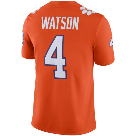 C.Tigers #4 Deshaun Watson Alumni Player Game Jersey Orange Stitched American College Jerseys