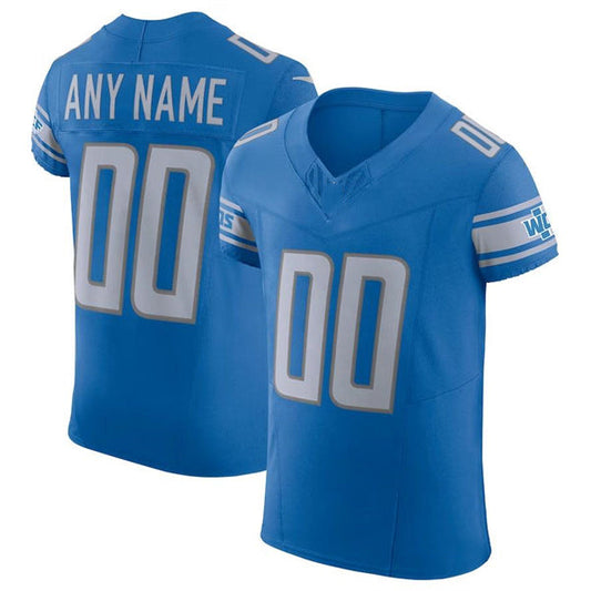 Custom D.Lions Blue Scarlet Vapor F.U.S.E. Elite Jersey Stitched American Football Jerseys