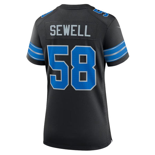 D.Lions #58 Penei Sewell Alternate Game Jersey - Black American Football Jerseys
