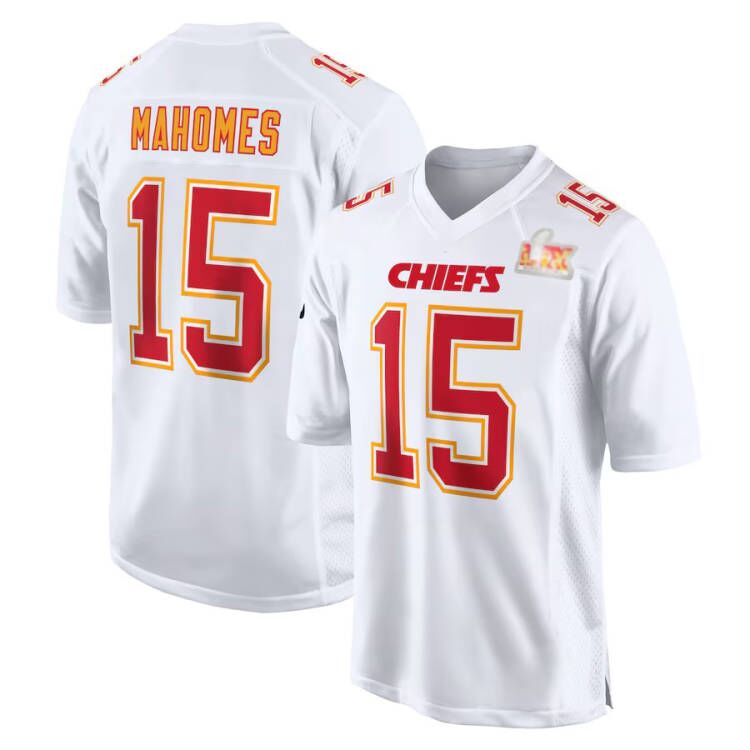 KC.Chiefs #15 Patrick Mahomes White Fashion Game Football Jerseys