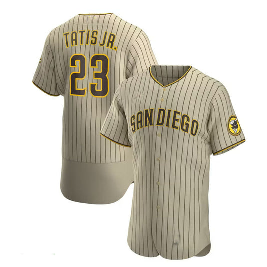 San Diego Padres #23 Fernando Tat¨as Jr. Alternate Authentic Player Jersey - Tan Brown Baseball Jerseys