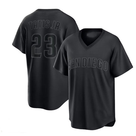 San Diego Padres #23 Fernando Tat¨as Jr. Pitch Black Fashion Replica Player Jersey - Black Baseball Jerseys