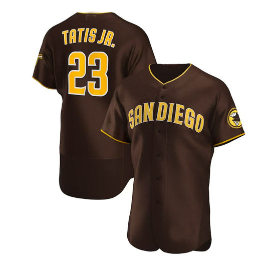 San Diego Padres #23 Fernando Tat¨as Jr. Road Authentic Player Jersey - Brown Baseball Jerseys