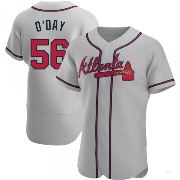 Atlanta Braves #56 Darren O?ˉDay Gray Road Jersey Stitches Baseball Jerseys