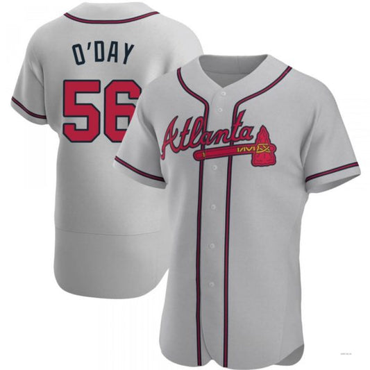Atlanta Braves #56 Darren O?ˉDay Gray Road Jersey Stitches Baseball Jerseys