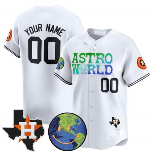 Custom Houston Astros Cactus Jack Astro World Vapor Premier Limited �C All Stitched Baseball Jersey