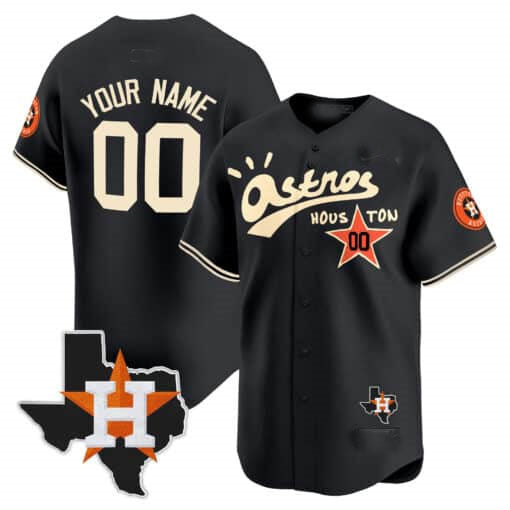 Custom Houston Astros Cactus Jack Style Vapor Premier Limited �C All Stitched Baseball Jersey