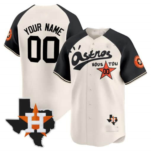 Custom Houston Astros Cactus Jack Style Vapor Premier Limited �C All Stitched Baseball Jersey
