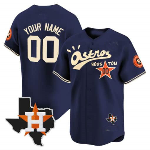 Custom Houston Astros Cactus Jack Style Vapor Premier Limited �C All Stitched Baseball Jersey