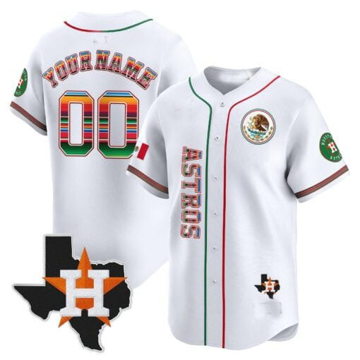 Custom Houston Astros Mexico Vapor Premier Limited V4 �C All Stitched Baseball Jersey