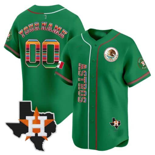 Custom Houston Astros Mexico Vapor Premier Limited V4 �C All Stitched Baseball Jersey