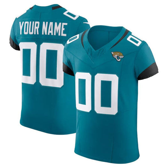 Custom J.Jaguars Teal Royal Scarlet Vapor F.U.S.E. Elite Jersey Stitched American Football Jerseys