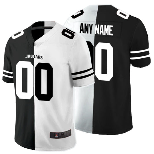Custom J.Jaguars Black And White Split Vapor Untouchable Limited Jersey Stitched American Football Jerseys