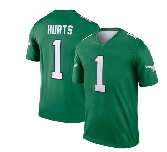P.Eagles #1 Jalen Hurts Alternate Legend Player Jersey - Kelly Green Stitched American Football Jerseys