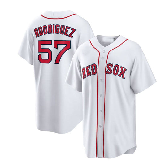 Boston Red Sox #57 Joely Rodr¨aguez Home Replica Player Jersey - White Baseball Jerseys