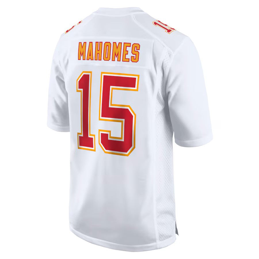 KC.Chiefs #15 Patrick Mahomes White Fashion Game Football Jerseys