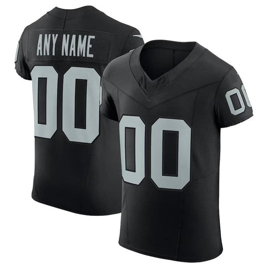 Custom L.Raiders Black Scarlet Vapor F.U.S.E. Elite Jersey Stitched American Football Jerseys