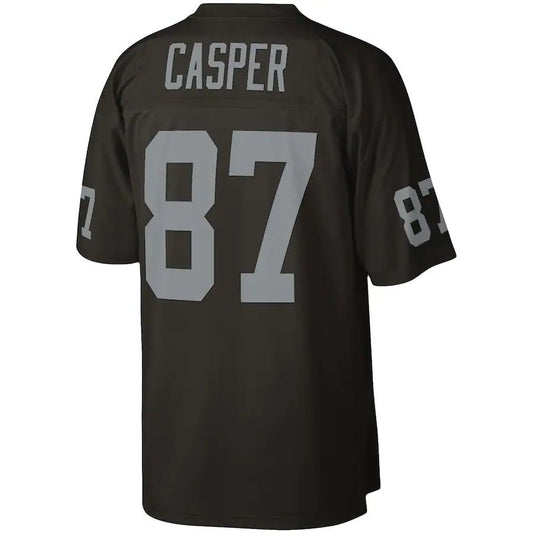 L.Raiders #87 Dave Casper Mitchell & Ness Black 1976 Legacy Replica Jersey Stitched American Football Jerseys