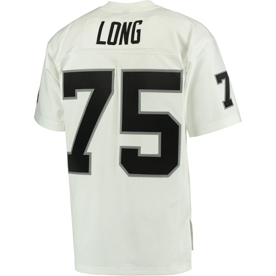 L.Raiders #75 Howie Long Mitchell & Ness White Retired Player Legacy Replica Jersey Stitched American Football Jerseys