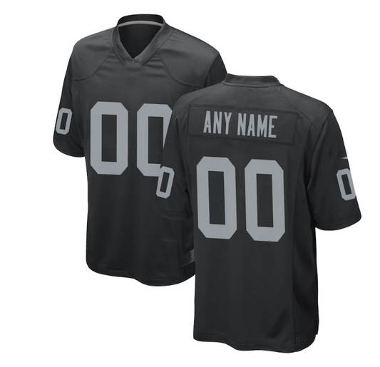 Custom L.Raiders Stitched American Football Jerseys Personalize Birthday Gifts Grey Jersey