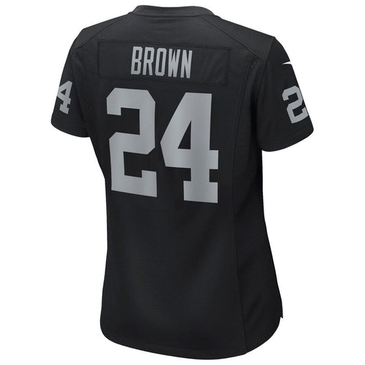 L.Raiders #24 Willie Brown Black Game Retired Player Jersey Stitched American Football Jerseys