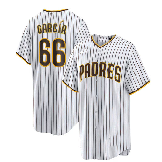San Diego Padres #66 Luis Garc¨aa Home Replica Player Jersey - White Baseball Jerseys