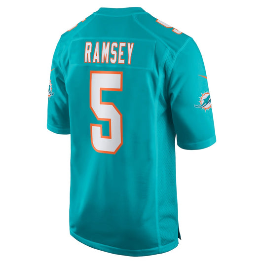 M.Dolphins #5 Jalen Ramsey Aqua Team Color Game Stitched American Football Jerseys