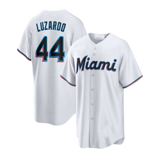 Miami Marlins #44 Jes¨2s Luzardo White Home Replica Player Jersey Baseball Jerseys