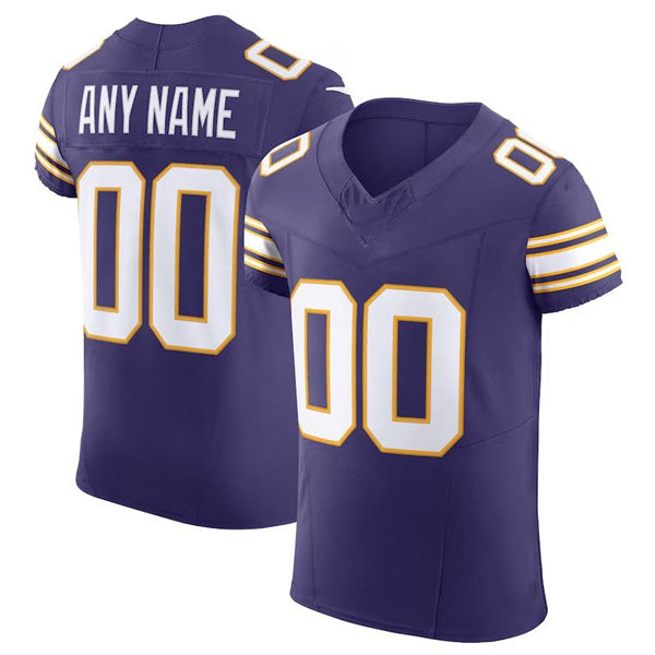 Custom MN.Vikings Purple Scarlet Vapor F.U.S.E. Elite Jersey Stitched American Football Jerseys