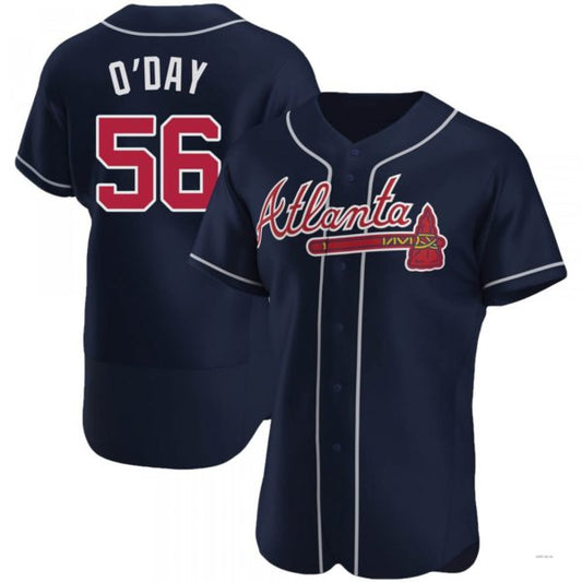 Atlanta Braves #56 Darren O?ˉDay Navy Alternate Jersey Stitches Baseball Jerseys